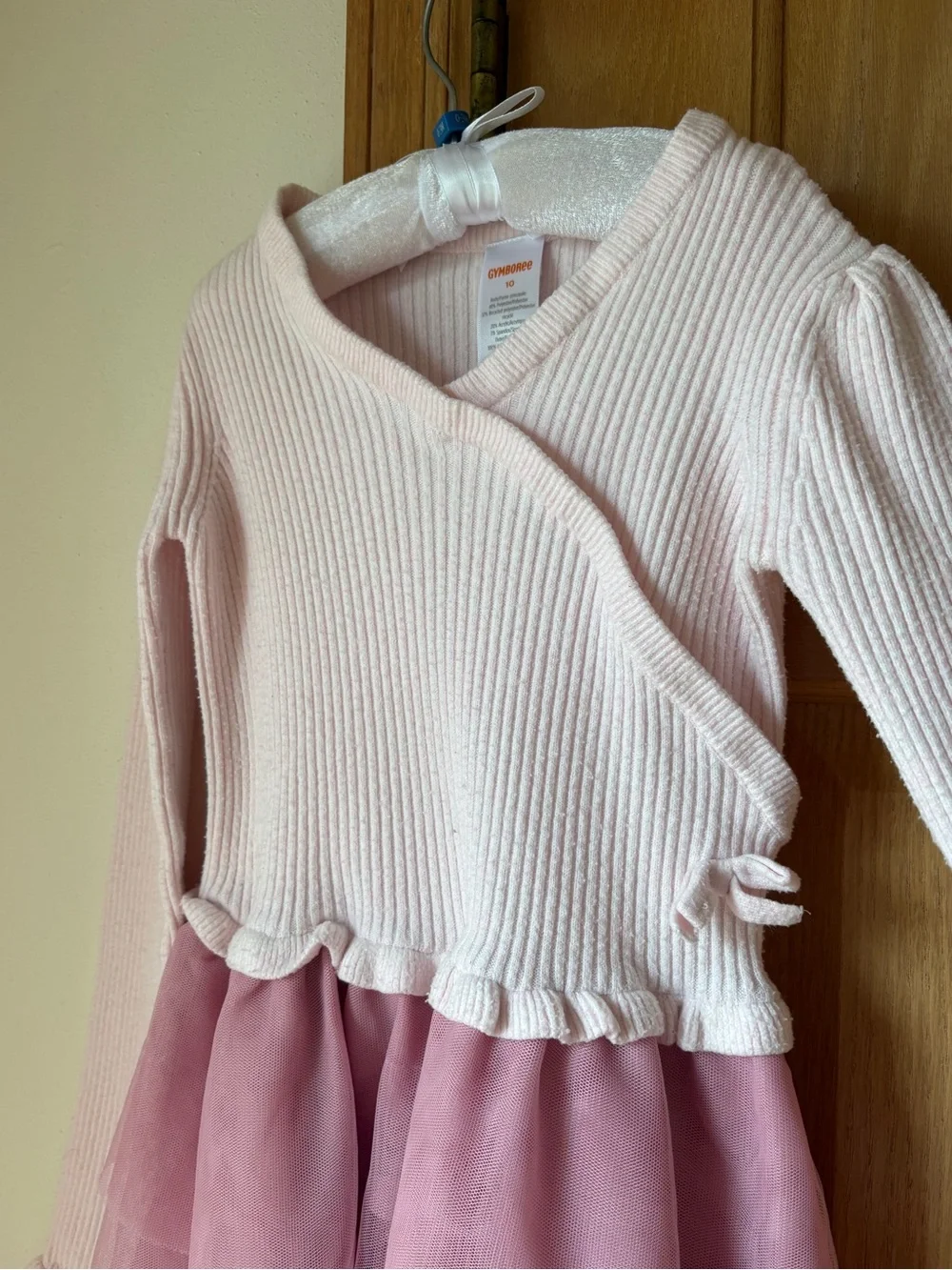 🤍Gymboree 🤍Girls' Pink Tiered Tulle Knit Dress, size 10